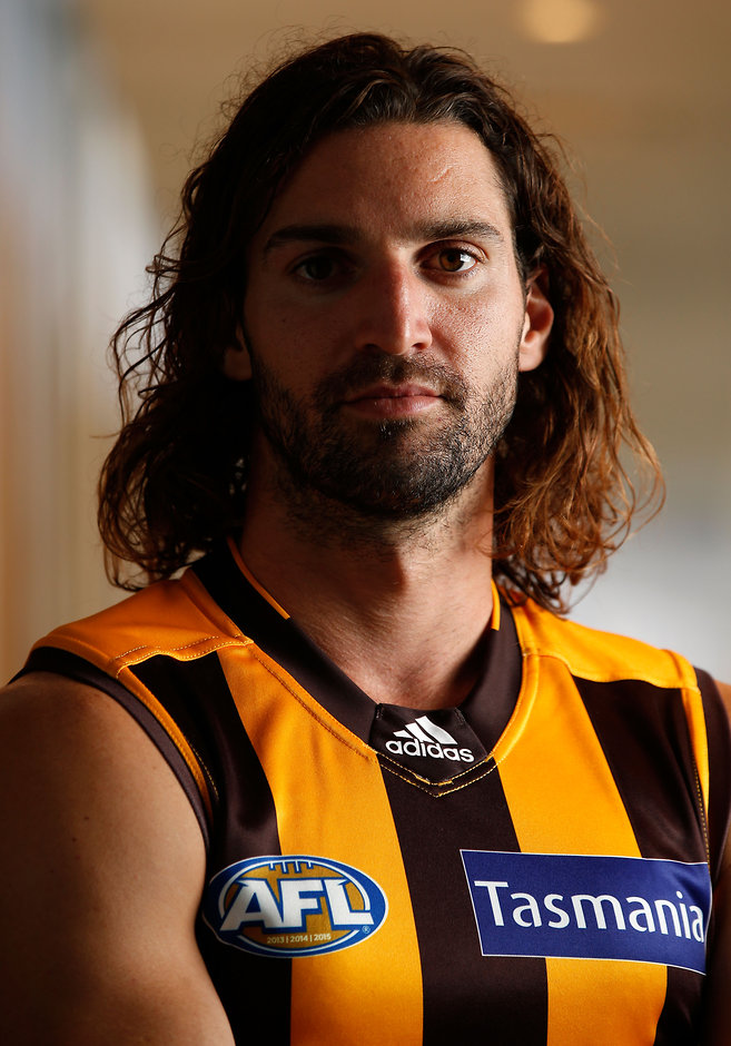 AFL 2016 Portraits - Hawthorn MELBOURNE, AUSTRALIA - FEBRUARY 02: Matt Spangher of the Hawks poses for a portrait during the Hawthorn Hawks official team photo day at the Ricoh Centre in Melbourne, Australia on February 02, 2016. (Photo by Adam Trafford/AFL Media)